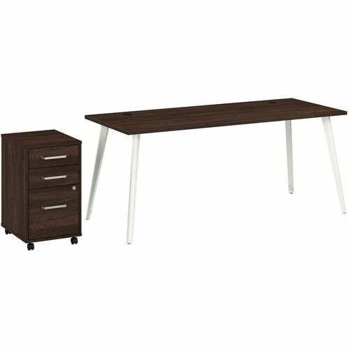 Bush Business Furniture Vista Office Furniture Collection - x 1" Thickness Top, 30" Height x 71" Width x 29" Depth - 3 x File, Box Drawer(s) - Material: Thermofused Laminate (TFL), Steel, Plastic, Metal, Hardboard, Laminate, Engineered Wood, Melamine, Pap