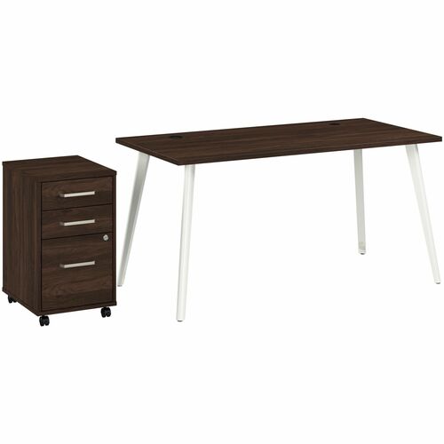 Bush Business Furniture Vista Office Furniture Collection - x 1" Thickness Top, 30" Height x 60" Width x 29" Depth - 3 x File, Box Drawer(s) - Material: Thermofused Laminate (TFL), Steel, Plastic, Metal, Hardboard, Laminate, Engineered Wood, Melamine, Pap