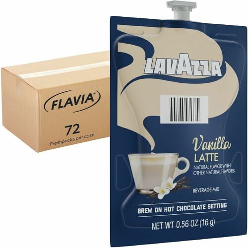 Lavazza Coffee, Vanilla Latte Freshpack, 0.5 oz, for Flavia Brewers, 72/CT