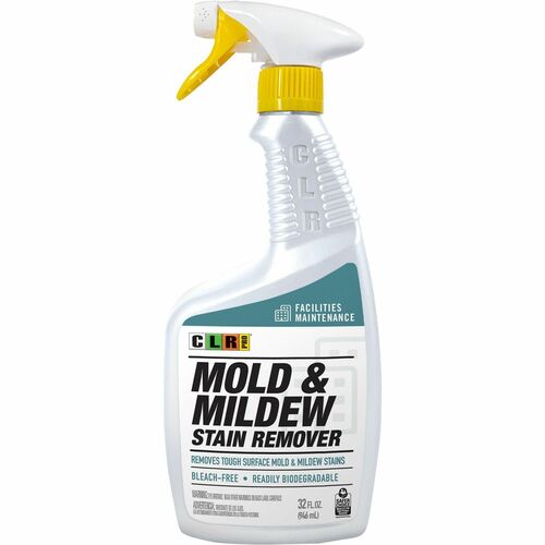 CLR Pro Mold & Mildew Stain Remover - For Multipurpose - Foam Spray - 32 fl oz (1 quart) - Bleach-free - White - 1 Bottle
