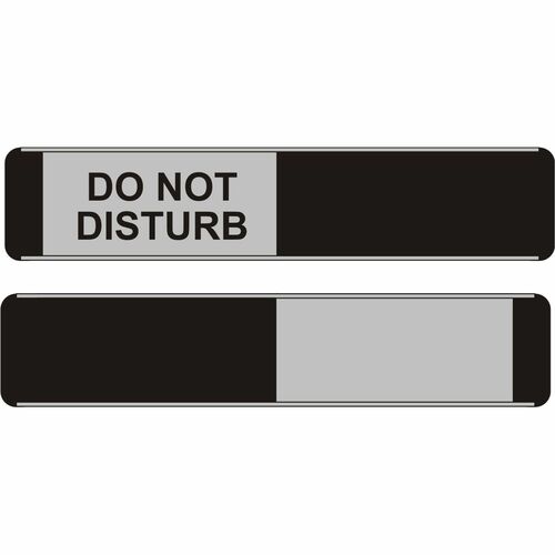 Stewart Superior Indication Sign - Print/Message "Do Not Disturb" - 10" Width x 2" Height - Door - Aluminum, Polyvinyl Chloride (PVC) - 1 Each