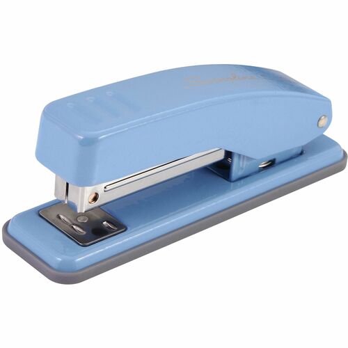 Swingline Desktop Stapler, Cub, 20-Sheet Capacity, Half-Strip, 105-Staple Hold, Electric Blue Metal, Jam-Free, Low-Staple Indicator