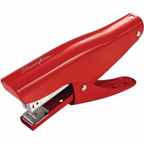 Swingline Plier Stapler, Retro, Full-Strip, 25-Sheet Capacity, Holds 210 Staples, Metal, Rio Red, Low-Staple Indicator