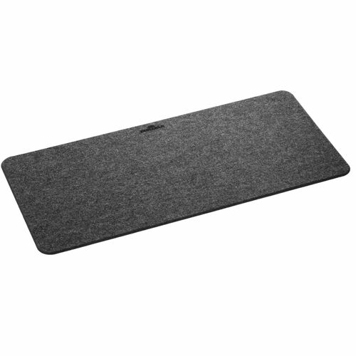 Durable Desk Mat, Home Office, Effect, 27.5" W x 13" D x 0.15" H, Charcoal Recycled Pet Felt, Fold-Out Phone Holder