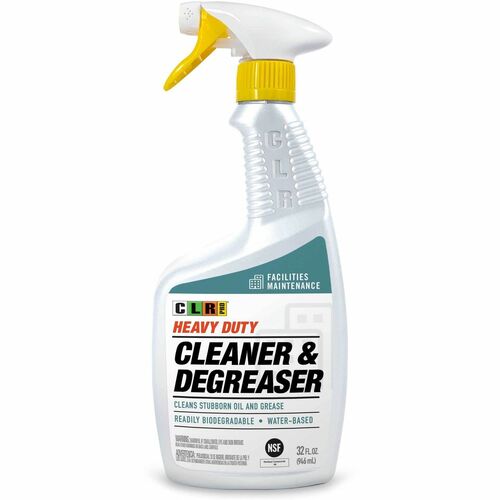 CLR Pro Heavy-Duty Cleaner & Degreaser - For Multipurpose - 32 fl oz (1 quart) - Heavy Duty, Water Based, Non-abrasive, Solvent-free - White - 6 / Carton