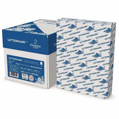 Lettermark Perforated Papers - 92 Brightness - Letter - 8 1/2" x 11" - 24 lb Basis Weight - Sustainable Forestry Initiative (SFI) - Micro Perforated, ColorLok Technology, Elemental Chlorine-free, Acid-free - White - 500 Sheets per Ream - 500 / Ream