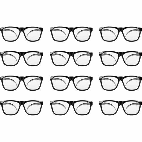 Ansell Healthcare Products - Recommended for: Construction - Universal - Eye, UVA, UVB, UVC, Fog Protection - Polycarbonate - Clear Lens - Black Frame - Anti-fog, Durable, Lightweight, Comfortable, Wraparound Frame, Anti-scratch, Impact Resistant - 12 / B