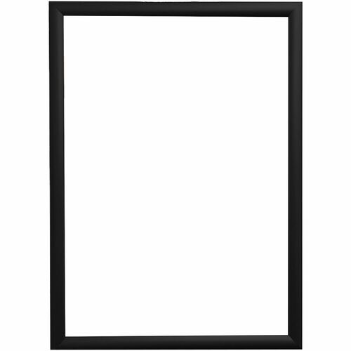 Deflecto Wall Mount Snap Frame - 19.13" x 25.25" Frame Size - Holds 18" x 24" Insert - Wall Mountable - Landscape, Portrait - Lightweight, Front Loading, Anti-glare - Aluminum, Plastic - Black - 1 Each