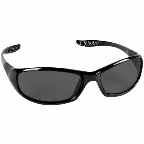Ansell Health Hellraiser Safety Glasses - Recommended for: Manufacturing, Workplace, Home, Industrial, Outdoor, Eye - Universal - Eye, UVA, UVB, UVC, Smoke Protection - Polycarbonate - Smoke Lens - Black Frame - Flexible, Sweat Resistant, Durable, Lightwe