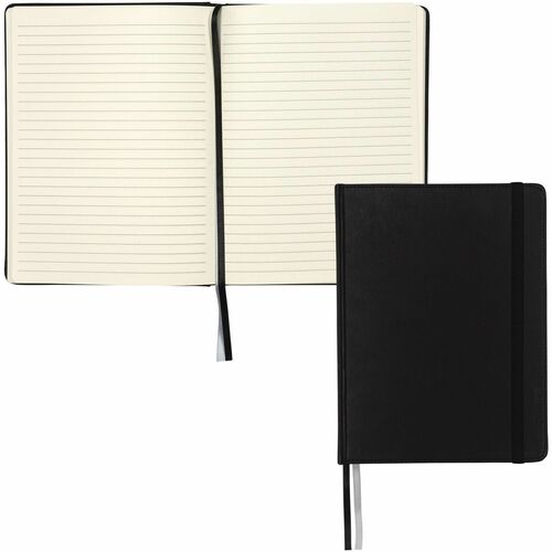 Samsill Classic Hardbound Journal - 120 Sheets - 240 Pages - Hard Bound - Ruled Front Ruling - 10" Height x 7.5" Width - Faux Leather, PU Leather Cover - Durable Cover, Water Resistant, Acid-free Paper, Bookmark, Elastic Closure, Expandable Pocket, Note S