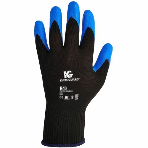KleenGuard Multi-Purpose Work Gloves, G40, Medium (8), Nitrile Foam, Oil and Grease Protection, Abrasion Resistant, Blue/Black, 12/PK
