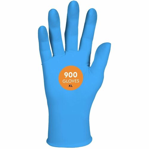 KleenGuard G10 2Pro Nitrile Gloves, X-Large, 6 mil, 9.5" Length, Blue, Powder-Free, Textured Fingertip, 10/CT