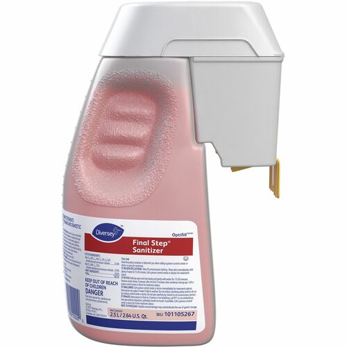 Suma Final Step Sanitizer - For Multipurpose, Multi Surface - Concentrate - Liquid - 84.5 fl oz (2.6 quart) - 7 pH - Quaternary Scent - Rinse-free, Kosher - Red - 1 / Carton