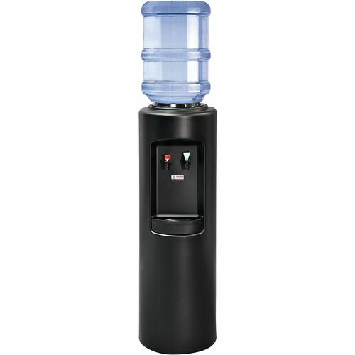 Crystal Mountain Aspen Hot and Cold Water Cooler - 3.60 quart - Polyethylene - 38.6" x 12.6" x 12.6" - Black
