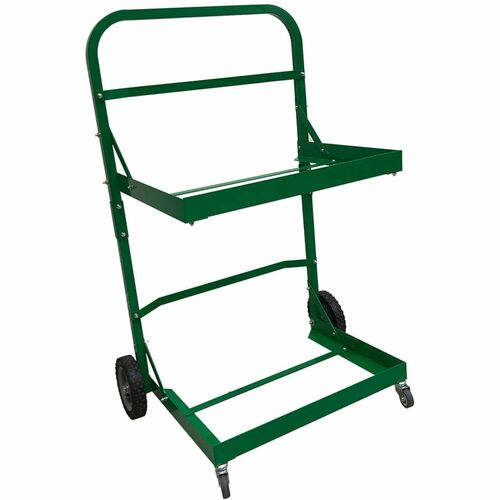 Five Star Products Recycling Cart for Bins - 220 lb Capacity - 2 Casters - Aluminum - 21" Width x 44" Depth x 26" Height - Aluminum Frame - Green - 1 Each