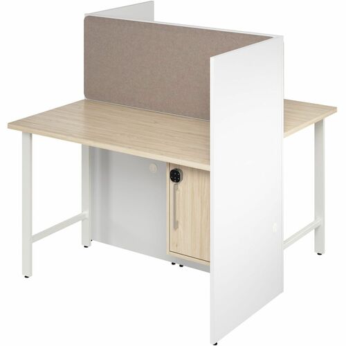 Bush Business Furniture Hustle Collection - x 1" Thickness, 48" Height x 47" Width x 24" Depth - 1 Adjustable Shelf(ves) - Material: Metal, Plastic, Thermofused Laminate (TFL), Melamine, Insulation Board, Fabric, Engineered Wood, Laminate - Finish: White,