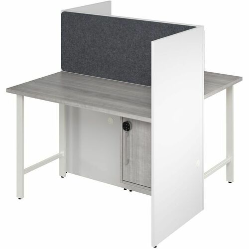Bush Business Furniture Hustle Collection - x 1" Thickness, 48" Height x 47" Width x 24" Depth - 1 Adjustable Shelf(ves) - Material: Metal, Plastic, Thermofused Laminate (TFL), Melamine, Insulation Board, Fabric, Engineered Wood, Laminate - Finish: White,