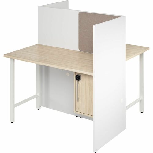 Bush Business Furniture Hustle Collection - 48" Height x 47" Width x 24" Depth, x 1" Thickness Top - 1 Adjustable Shelf(ves) - Material: Metal, Plastic, Thermofused Laminate (TFL), Melamine, Laminate, Paper, Engineered Wood - Finish: Natural Elm, White -