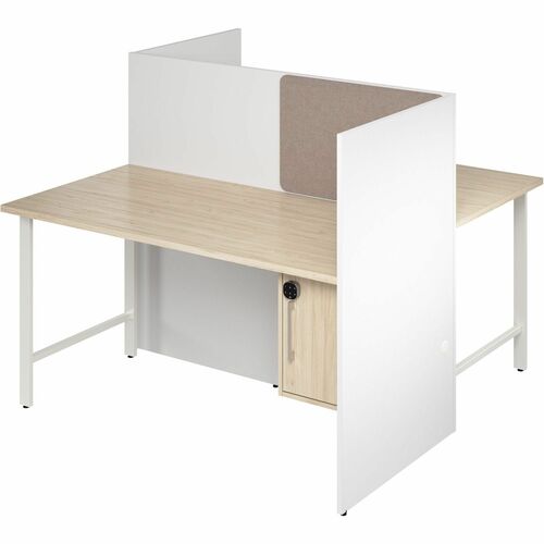 Bush Business Furniture Hustle Collection - 48" Height x 59" Width x 30" Depth, x 1" Thickness Top - 1 Adjustable Shelf(ves) - Material: Metal, Plastic, Thermofused Laminate (TFL), Melamine, Engineered Wood, Laminate, Paper - Finish: White, Natural Elm -