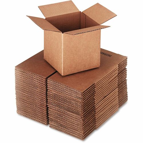 Universal Shipping Case, 6" x 6" x 6", 200-lb Test, Brown Corrugated Kraft, Flap Closure, 25/BND