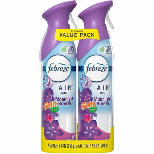 Febreze Air Freshener, Home, Air Effects, 8.8 fl oz Spray, Gain Moonlight Breeze Scent, Odor Neutralizer, 2/PK