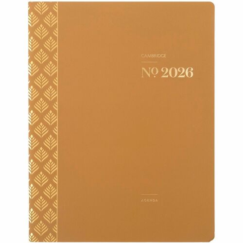 Cambridge WorkStyle Monthly Planner - Monthly - 12 Month - January 2026 to December 2026 - 1 Month Double Page Layout - Letter - 8 1/2" x 11" Sheet Size - 1.88" x 1.88" Block - Stapled - Clay - Sunbaked Clay Paper Cover - Dated Planning Page, Unruled Dail
