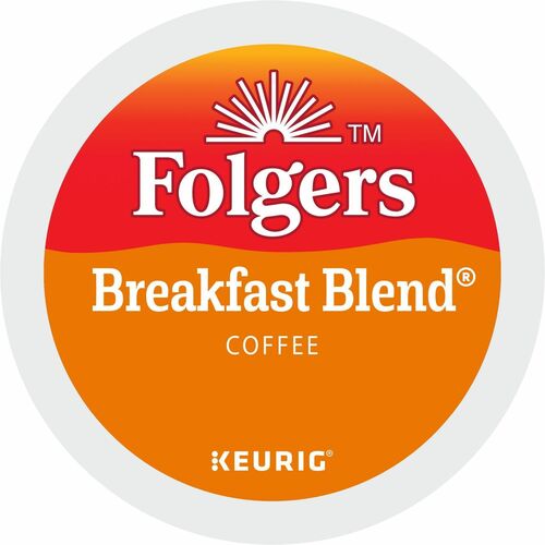 Folgers® K-Cup Breakfast Blend Coffee - Compatible with Keurig Brewer - Light/Mild - 0.2 oz Per Box - 24 K-Cup - K-Cup - Breakfast Blend - Kosher - 4 / Carton