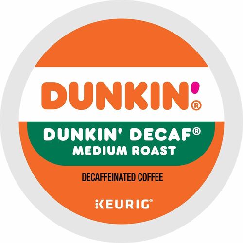Dunkin'® K-Cup Decaf Coffee - Compatible with Keurig Brewer - Medium - 0.3 oz Per Box - 22 K-Cup - K-Cup - Decaf, Original Blend - Kosher - Decaffeinated - 4 / Carton
