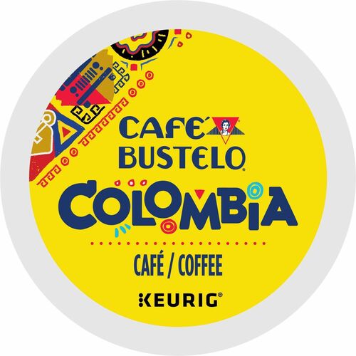 Café Bustelo K-Cup Colombia Coffee - Compatible with Keurig Brewer - Medium - Per Box - 24 K-Cup - K-Cup - Colombia - Kosher - 4 / Carton