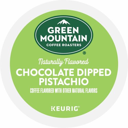 Green Mountain Coffee Roasters® K-Cup Chocolate Dipped Pistachio Coffee - Compatible with Keurig Brewer - Medium - Per Box - 24 K-Cup - K-Cup - Chocolate Dipped Pistachio - Kosher - 4 / Carton