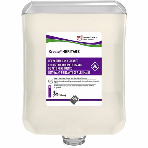Kresto Hand Wash, Cartridge Dispenser, Super Heavy-Duty, 1.06 gal, Citrus Scent, Non-Abrasive, Industrial/Automotive, 4/CT