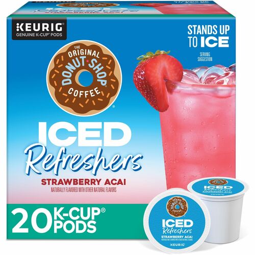 The Original Donut Shop® Iced Refreshers - Strawberry Acai - 20/Box - 4 / Carton