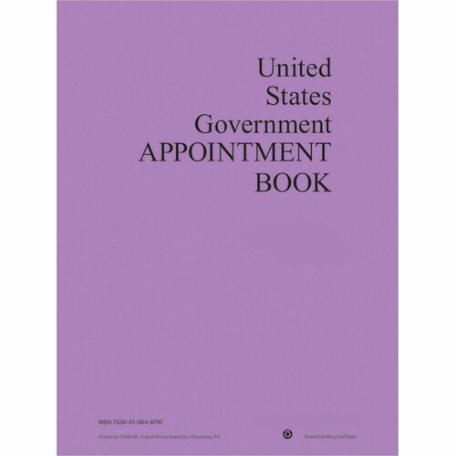 Unicor Weekly Appointment Book - Weekly - 12 Month - January 2026 to December 2026 - 7:00 AM to 7:45 PM - Quarter-hourly - Monday - Sunday - 1 Week Double Page Layout - Spiral Bound - White - Appointment Schedule, Project Planner, Planner Page - 1 Each