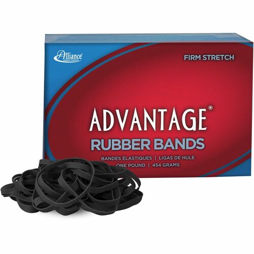 Alliance Rubber Advantage Classic Black - Size: #64 - 3.5" Length x 0.3" Width - Stretchable, Reusable, Durable, Elastic, Strong - Rubber - Classic Black - 320 / Box