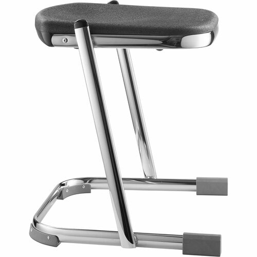 National Public Seating Lab Stool, 6600 Series Elephant Z-Stool, 500 lb Capacity, 18" Seat Height, Contoured Seat, Chrome Steel Frame, Stackable