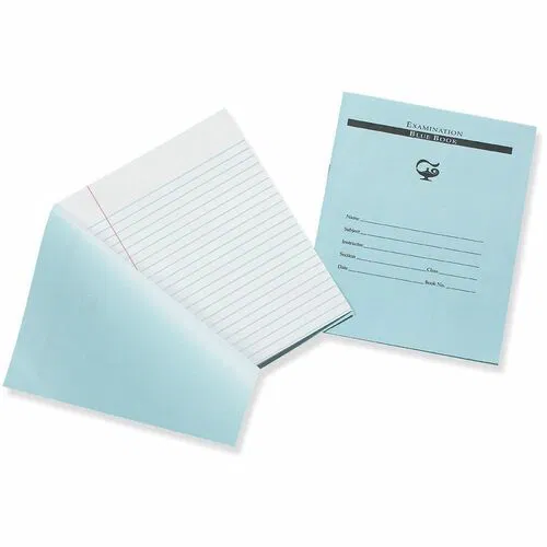 Pacon Examination Blue Book, 8 Pages, 7" x 8.5" Sheet Size, 3/8" Ruled, Red Margin, White Paper, Blue Cover, Recyclable