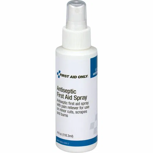 First Aid Only Antiseptic Spray, SmartCompliance, 4 oz Bottle, White, for Cuts, Scrapes, Wounds