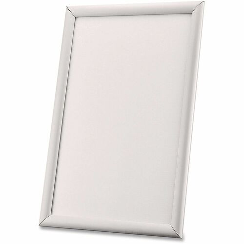 Universal Poster Frame, Wall-Mount, 11" x 17", Holds 17" x 11" Insert, Aluminum, Silver, Snap-In, Horizontal/Vertical