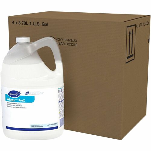 Diversey Floor Cleaner, Multi-Surface, Wiwax, 128 fl oz (4 qt) Concentrate Bottle, White, 4/CT