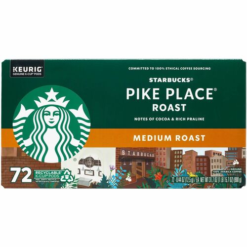 Green Rabbit K-Cup Coffee - Compatible with Keurig K-Cup Brewer - American - K-Cup - Pike Place Roast - 72 / Carton