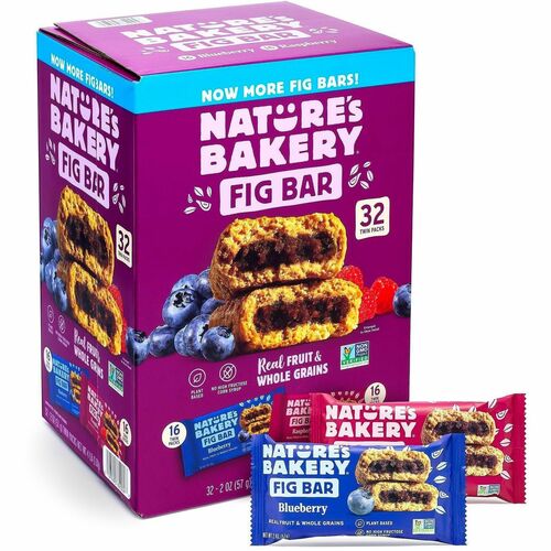 Green Rabbit Snack Bars, Blueberry Raspberry Fig, Whole-Wheat, Soft-Baked, 32/CT
