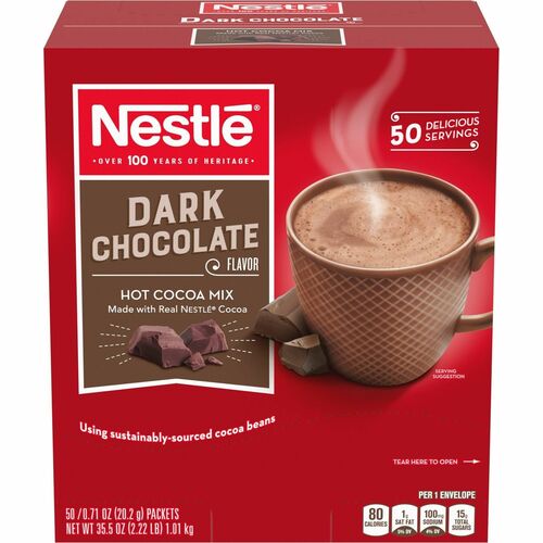 Nestle Dark Chocolate Flavor Hot Cocoa Mix - Dark Chocolate - 6 / Carton