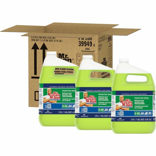 Mr. Clean Pro. All-Purpose Floor Cleaner - For Multi Surface, Multipurpose - Concentrate - 128 fl oz (4 quart) - Fresh Lemon Scent - Recommended For: Grease Remover, Dirt Remover, Soil Remover, Grime Remover - Rinse-free, Benzene-free, BPA-free, Alkylphen