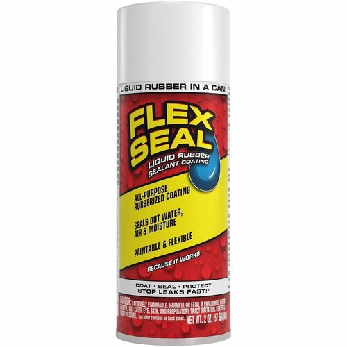 FLEX SEAL Liquid Rubber Sealant Coating Spray - Synthetic Rubber - White - 0.12 lb - 1
