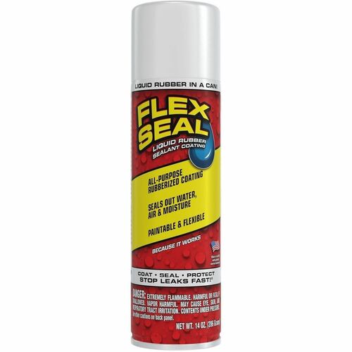 FLEX SEAL Liquid Rubber Sealant Coating Spray - Synthetic Rubber - White - 0.87 lb - 1