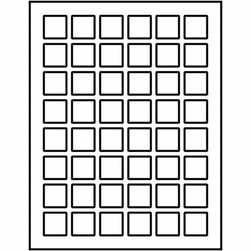 Avery Matte White Square Labels - x 1" Width x 1" Length - Square - Inkjet, Laser - Matte - Matte White - 48 / Sheet - 1200 Total Label(s) - For Label Printer - 1200 / Pack