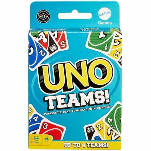 UNO Teams Card Game For Family Nights, Game Nights, Travel, Camping & Parties - Party - 2 to 4 Players - 1 Each