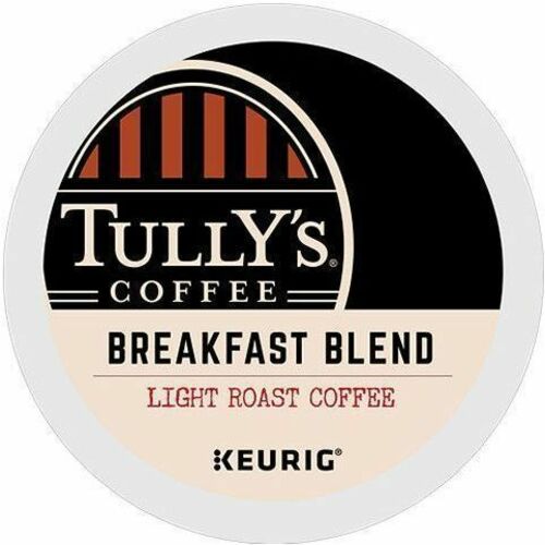 Tully's K-Cup Breakfast Blend Coffee - Compatible with Keurig Brewer - Light - 24 K-Cup - K-Cup - Breakfast Blend - 4 / Carton