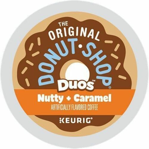 The Original Donut Shop® K-Cup, Pod Duos Nutty + Caramel Coffee - Compatible with Keurig K-Cup Brewer - Medium - 24 K-Cup - K-Cup, Pod - Nutty + Caramel, Toasted Nut, Buttery Caramel - 4 / Carton