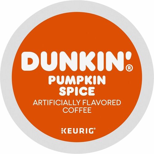Dunkin' Donuts® K-Cup Pumpkin Spice Coffee - Compatible with Keurig K-Cup Brewer - Medium - 22 K-Cup - K-Cup - Pumpkin Spice - 4 / Carton